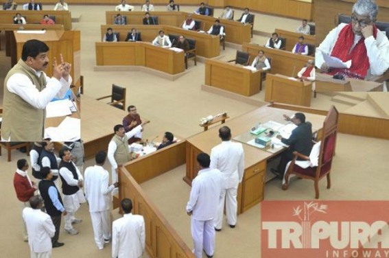 Tripura Assembly winter session: Opposition raises issue of rapist MLA Monaranjan Acharjee, CM Manik Sarkar reluctant to comment on fellow comrade, ruckus mars the first day Tripura Assembly winter session: Opposition raises issue of rapist MLA Monaranjan Acharjee, CM Manik Sarkar reluctant to comment on fellow comrade, ruckus mars the first day